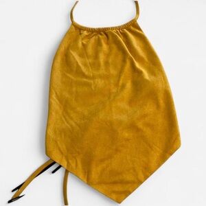 NWOT Yellow Suede Top